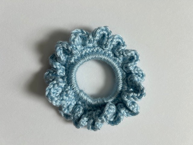 Blue Petal Scrunchie