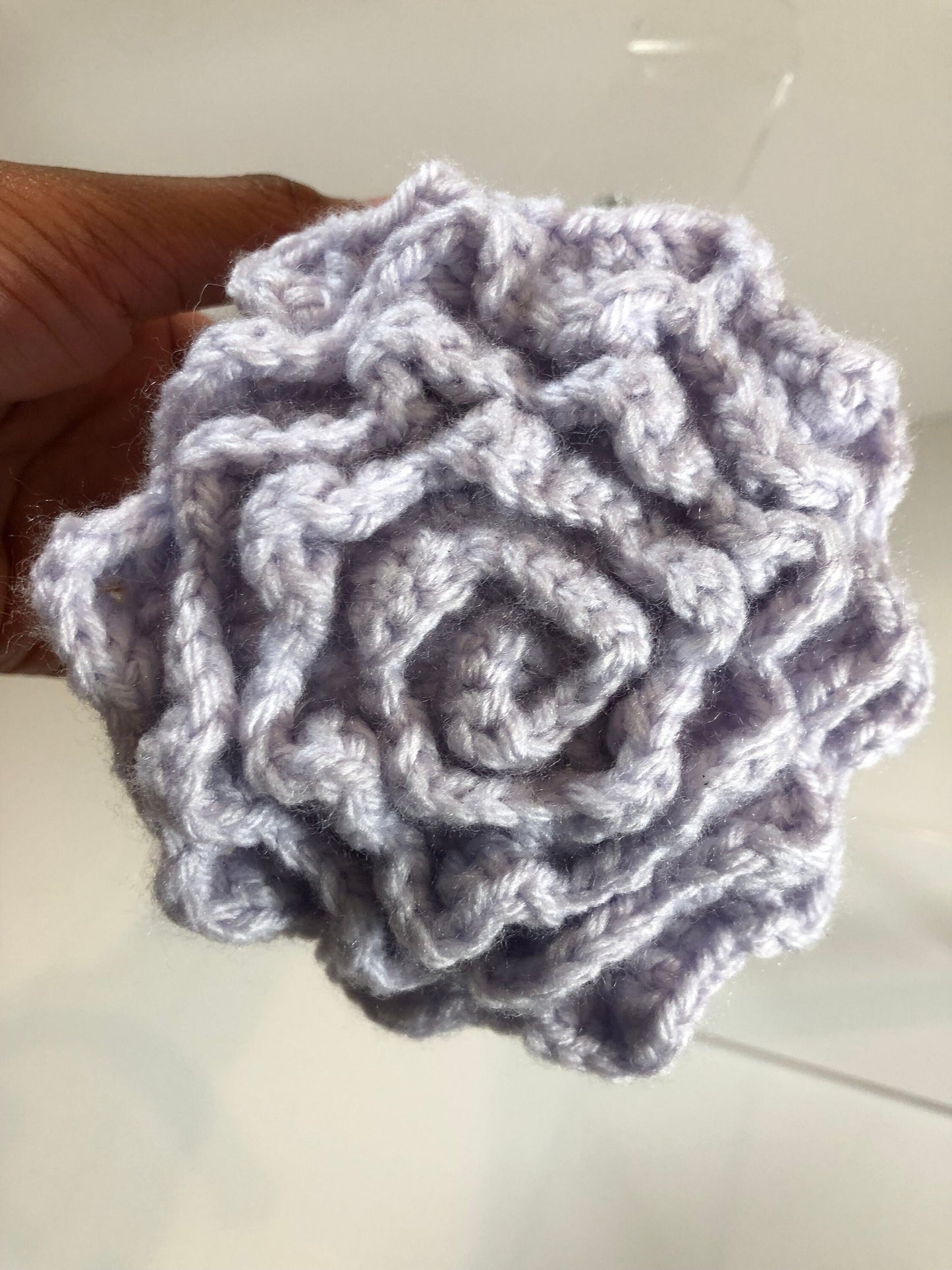 Lavender Flower Headband - Handmade Crochet Wearable Art