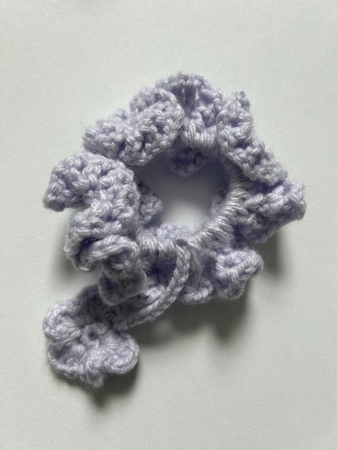 Purple Crochet Scrunchie
