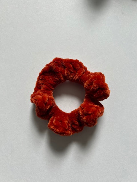 Orange Crochet Scrunchie