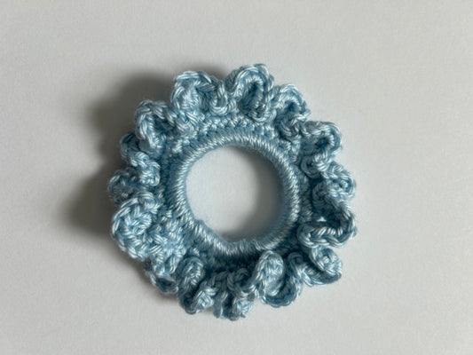 Blue Petal Scrunchie