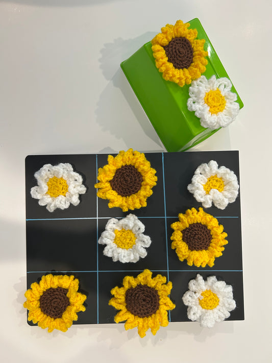 Crochet Flower Tic Tac Toe