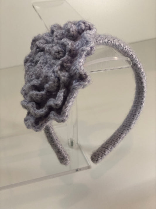 Lavender Flower Headband - Handmade Crochet Wearable Art